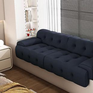 飘窗一体沙发四季通用2024新款意式轻奢飘窗沙发定制阳台飘窗台