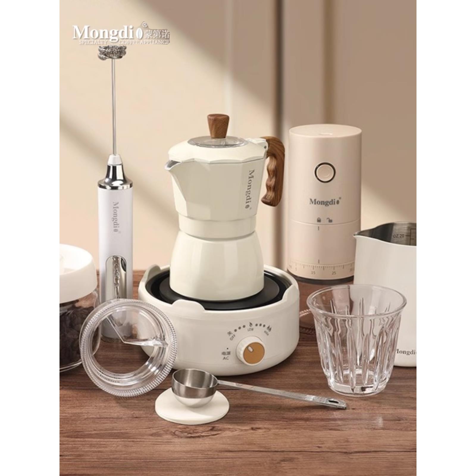 摩卡壶双阀煮咖啡壶家用便携小型咖啡机意式浓缩萃取手冲摩卡套装