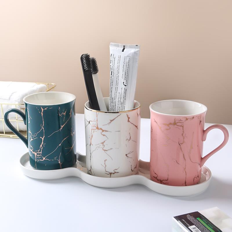 漱口杯情侣轻奢刷牙杯家用牙杯陶瓷牙刷杯子套装牙具杯洗漱杯牙缸