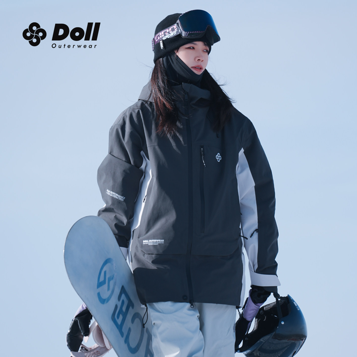 2526DOLL滑雪服套装3L新款专业单板韩国女男防水保暖外套滑雪裤