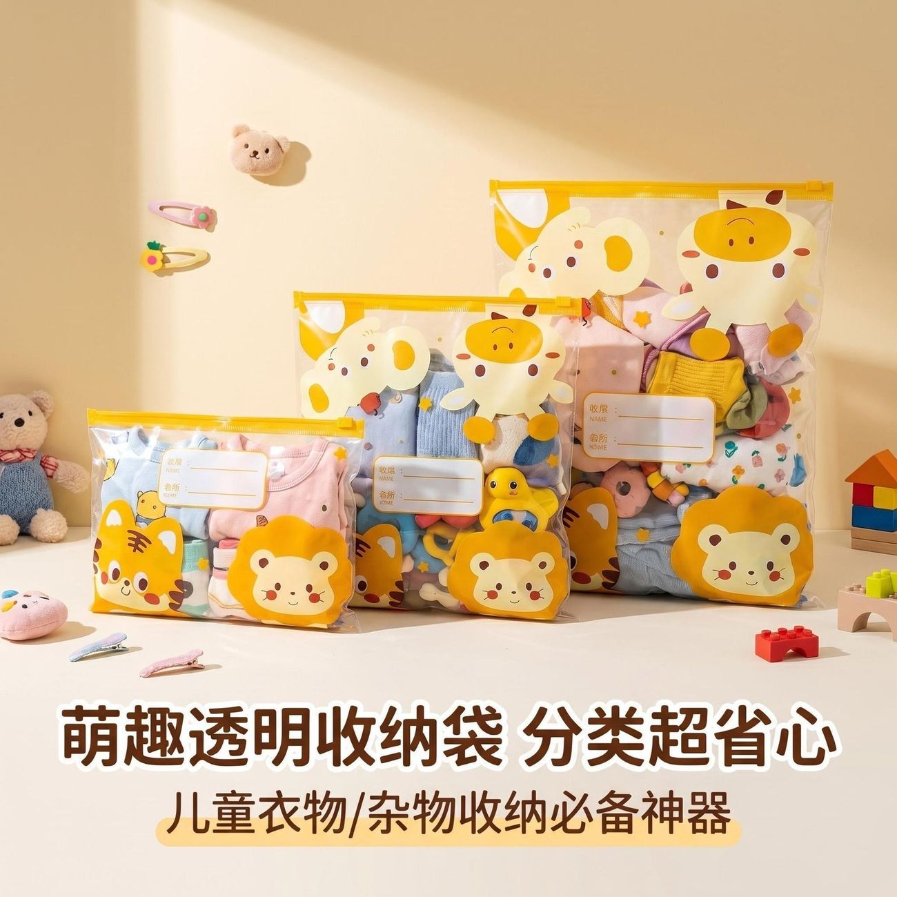 幼儿园儿童衣物防水密封收纳袋