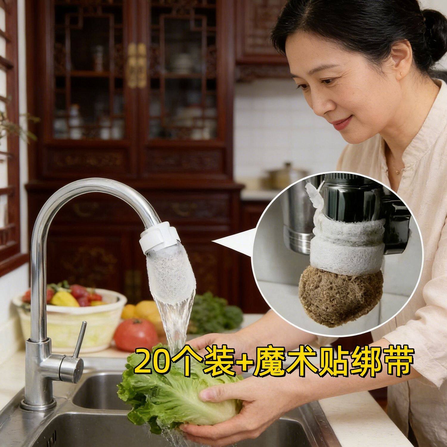 防溅过滤袋水龙头地下水自来水山泉水铁锈泥沙杂质加厚通用型超细