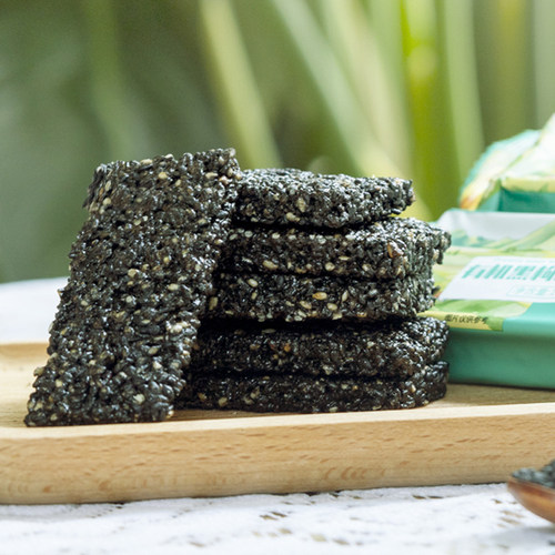 想真有机黑枸杞芝麻饼黑桑葚黑米黑豆饼干薄脆片酥脆美味小零食