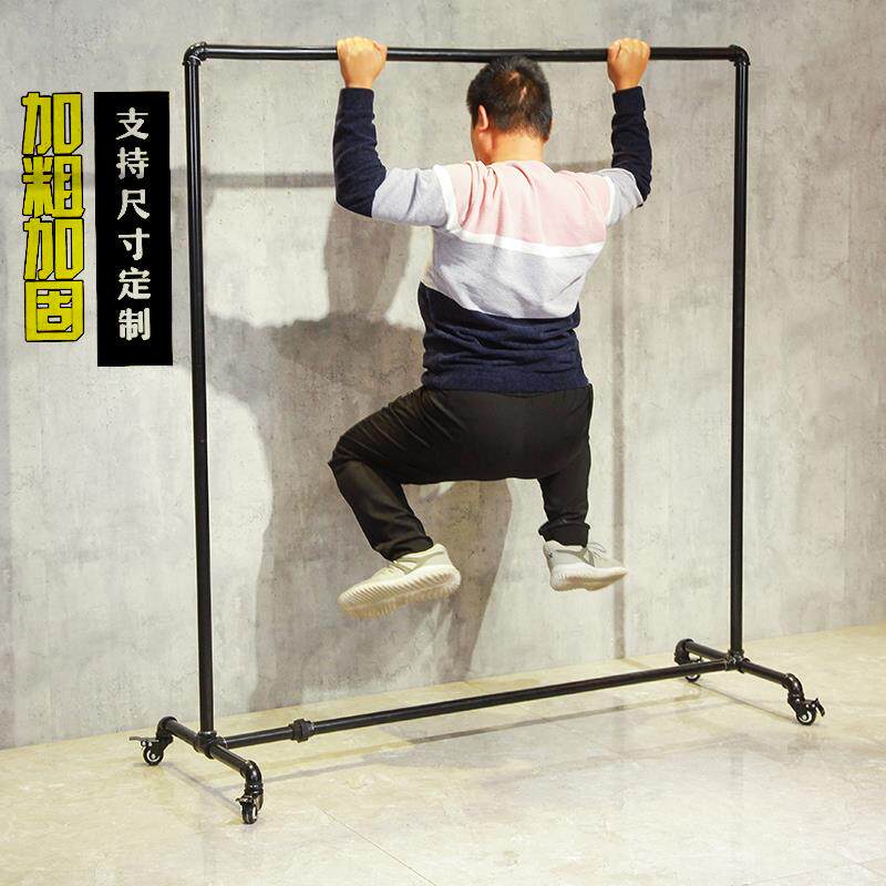 服装店展示架水管龙门专用女装晒肉落地挂衣架晾衣杆移动带轮子