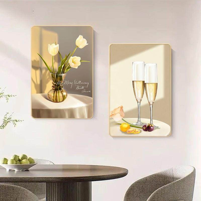 现代简约饭厅装饰画 画轻奢酒杯饭厅挂画 画客厅餐桌壁画 画两联,家居饰品,现代装饰画,淘宝优惠券,粉丝福利购,淘宝优惠卷