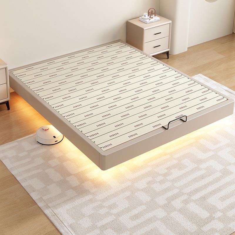 无床头悬浮床全实木榻榻米排骨架床架小户型1米8单双人矮床悬空床