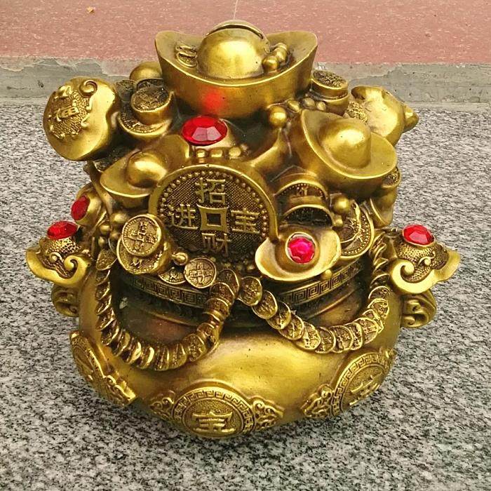 纯铜聚宝盆如意存钱罐招财镇宅元宝家居客厅铜器工艺品摆件定做,家居饰品,装饰摆件,淘宝优惠券,粉丝福利购,淘宝优惠卷