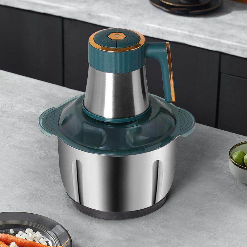 电动绞肉机家用不锈钢多功能搅拌机可和面榨汁绞馅机大功率料理机