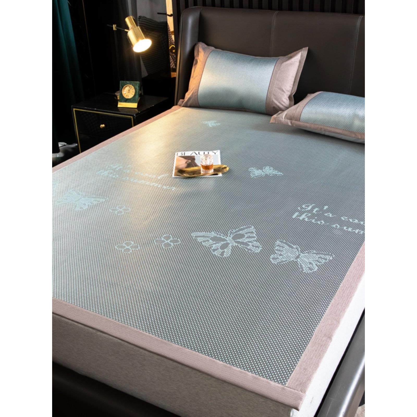 夏天凉席三件套1.8米凉感冰丝藤席席子单人0.9学生宿舍折叠空调席,床上用品,凉席/草席/麻席,淘宝优惠券,粉丝福利购,淘宝优惠卷