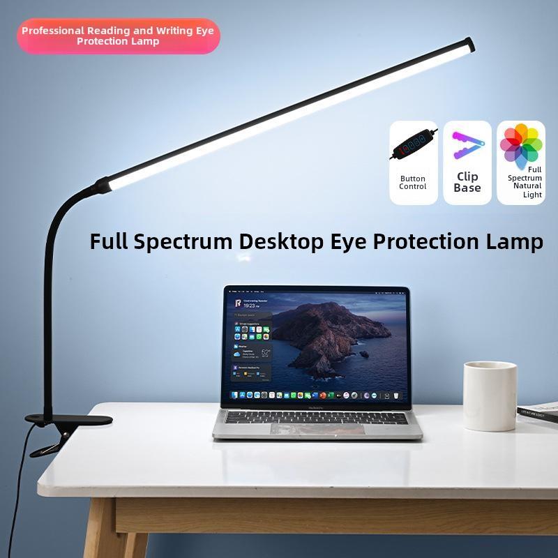 led夹子式全光谱美容美甲纹绣纹眉学生宿舍书桌床头插电护眼学习