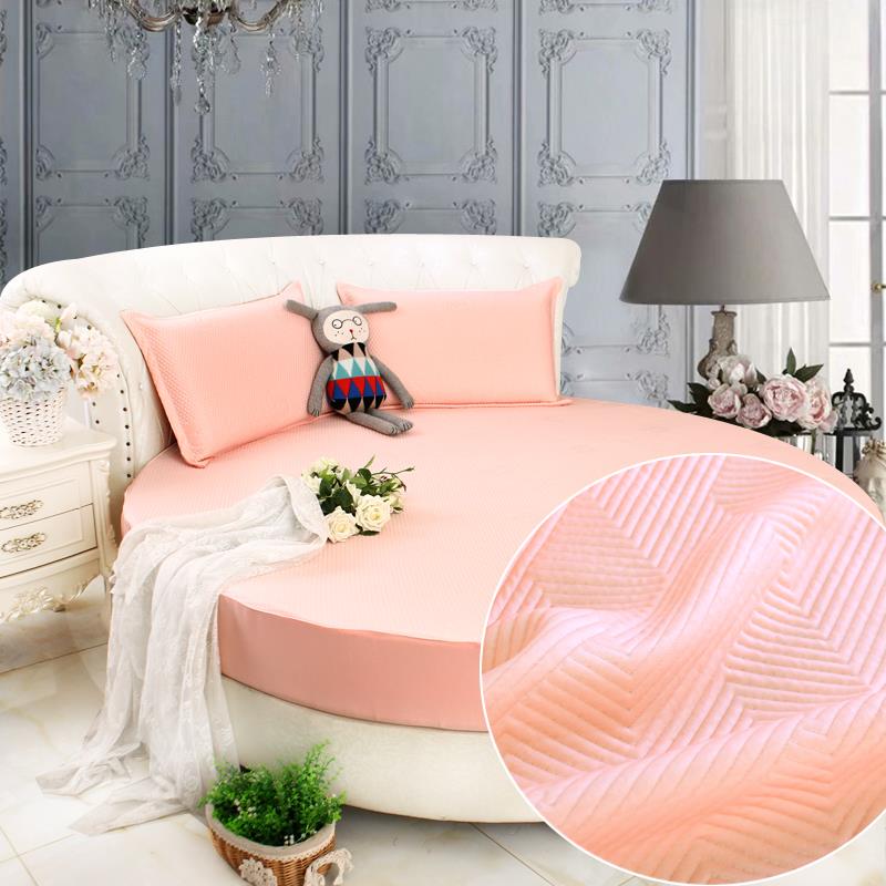 新款圆床凉席华夫格冰豆豆凉席三件套夏季冰丝席可机水洗夏天席子