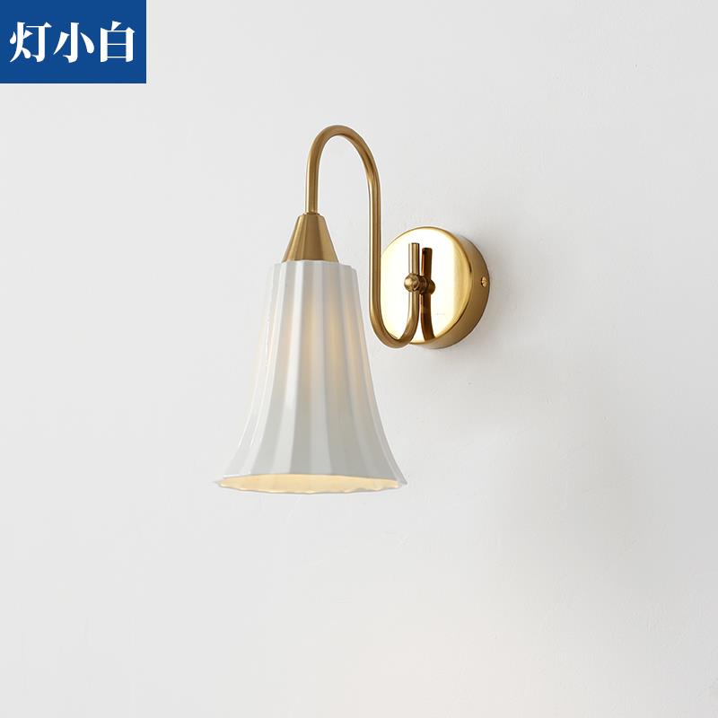 流年壁灯 意式中古书房卧室灯北欧后现代床头灯法式陶瓷设计师灯