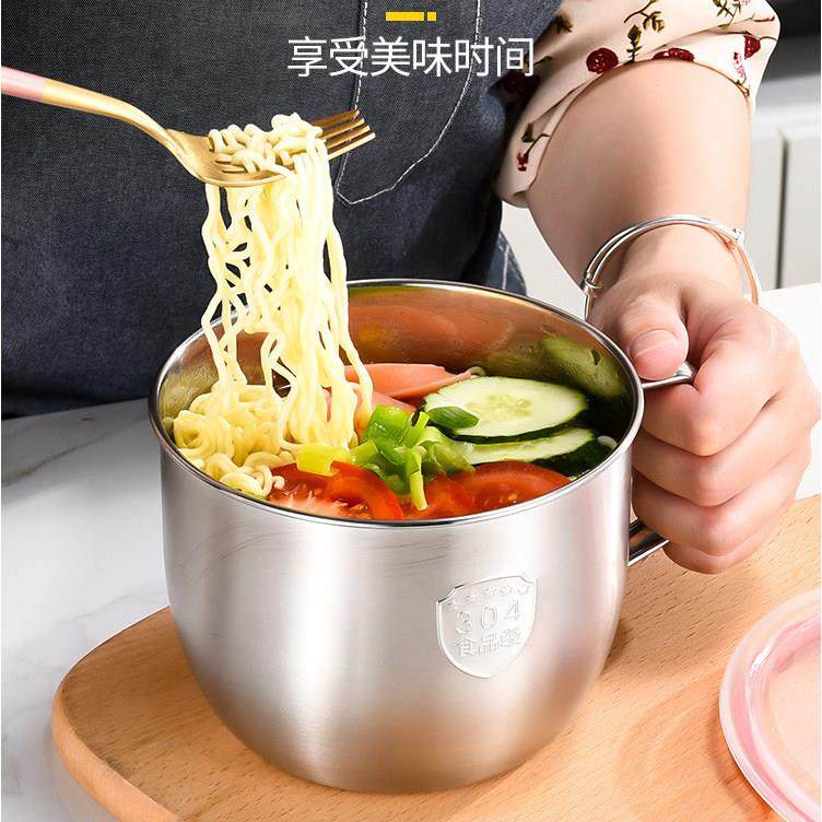 304加厚不锈钢快餐杯圆形大号饭盒学生泡面碗食堂打饭缸三件套,餐饮具,饭盒/保温桶/保温提锅,淘宝优惠券,粉丝福利购,淘宝优惠卷