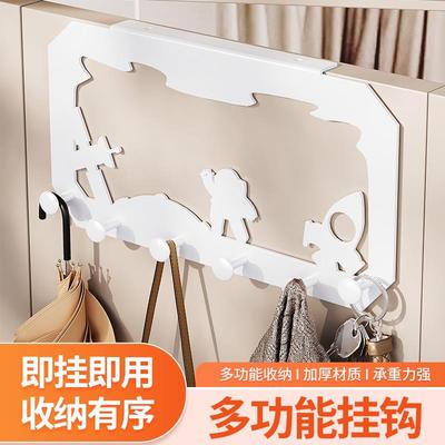 衣柜外侧面挂架玄关柜挂衣架柜顶挂钩免打孔直角钩门后置物架