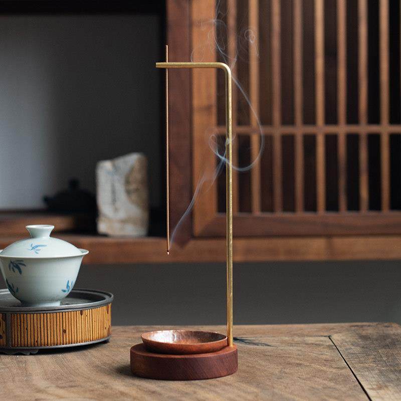 禅意倒挂香插 实木创意线香香器 室内家用盘香檀香炉熏香香托摆件,餐饮具,茶道/香炉,淘宝优惠券,粉丝福利购,淘宝优惠卷