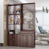 新中式 屏风客厅隔间储物玄关柜架鞋 柜现代简约入户置物架一体酒柜