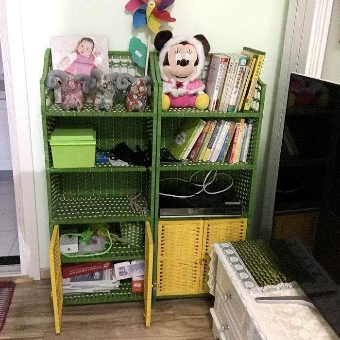 藤编开门式储物柜子 床头柜 收纳柜书柜 鞋柜 草藤编五层五底新品,收纳整理,鞋柜,淘宝优惠券,粉丝福利购,淘宝优惠卷