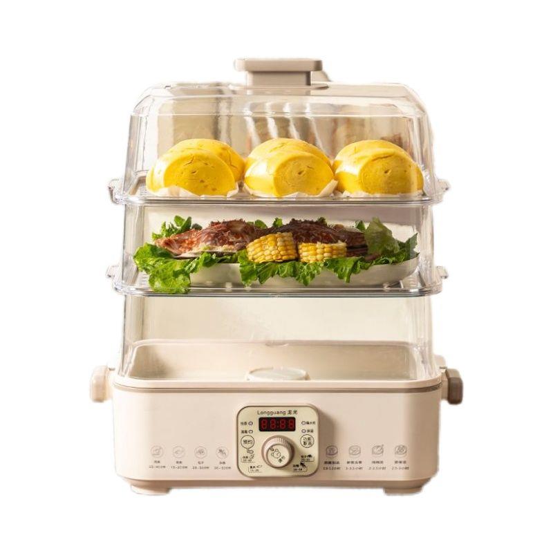 陶瓷隔水炖锅全自动燕窝婴儿一体多功能家用煲汤智能蒸锅蒸炖三层