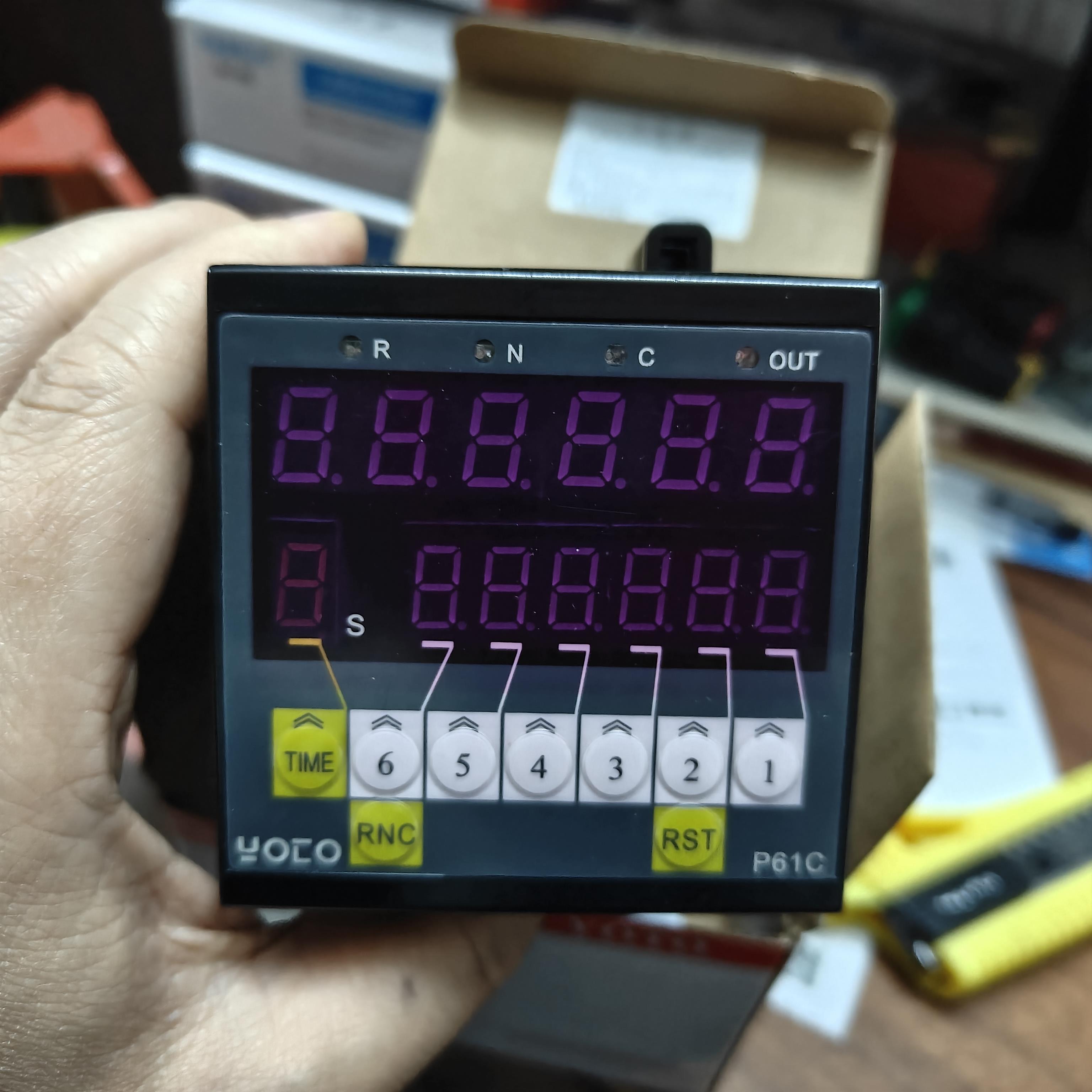 北崎电气YOTO 数显智能电子计数器 TCN-P61C 72*72 双排数显