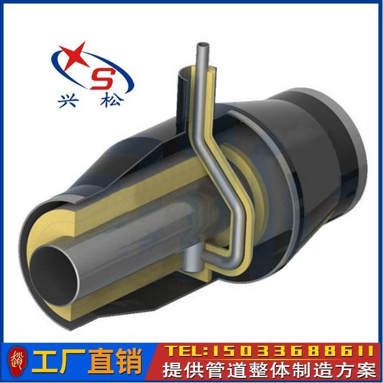 蒸汽管道钢套钢疏水节上下排水式保温疏水管组件连续启动疏水装置