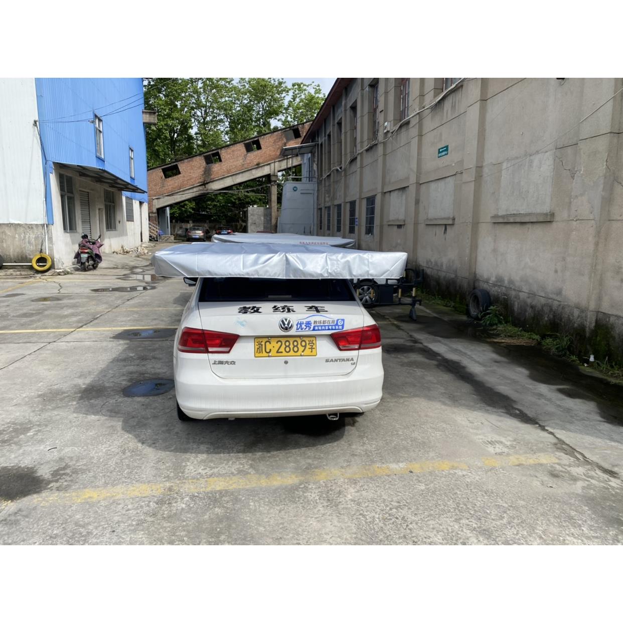 教练车遮阳棚 科目二专用遮阳篷 驾考遮阳伞 遮阳挡驾校车品包邮