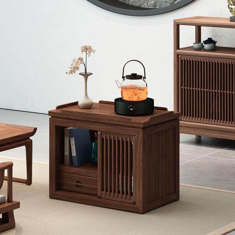 简约茶室边几柜矮柜新中式实木隔栅茶水柜烧水茶台榻榻米禅意客厅,住宅家具,茶几,淘宝优惠券,粉丝福利购,淘宝优惠卷