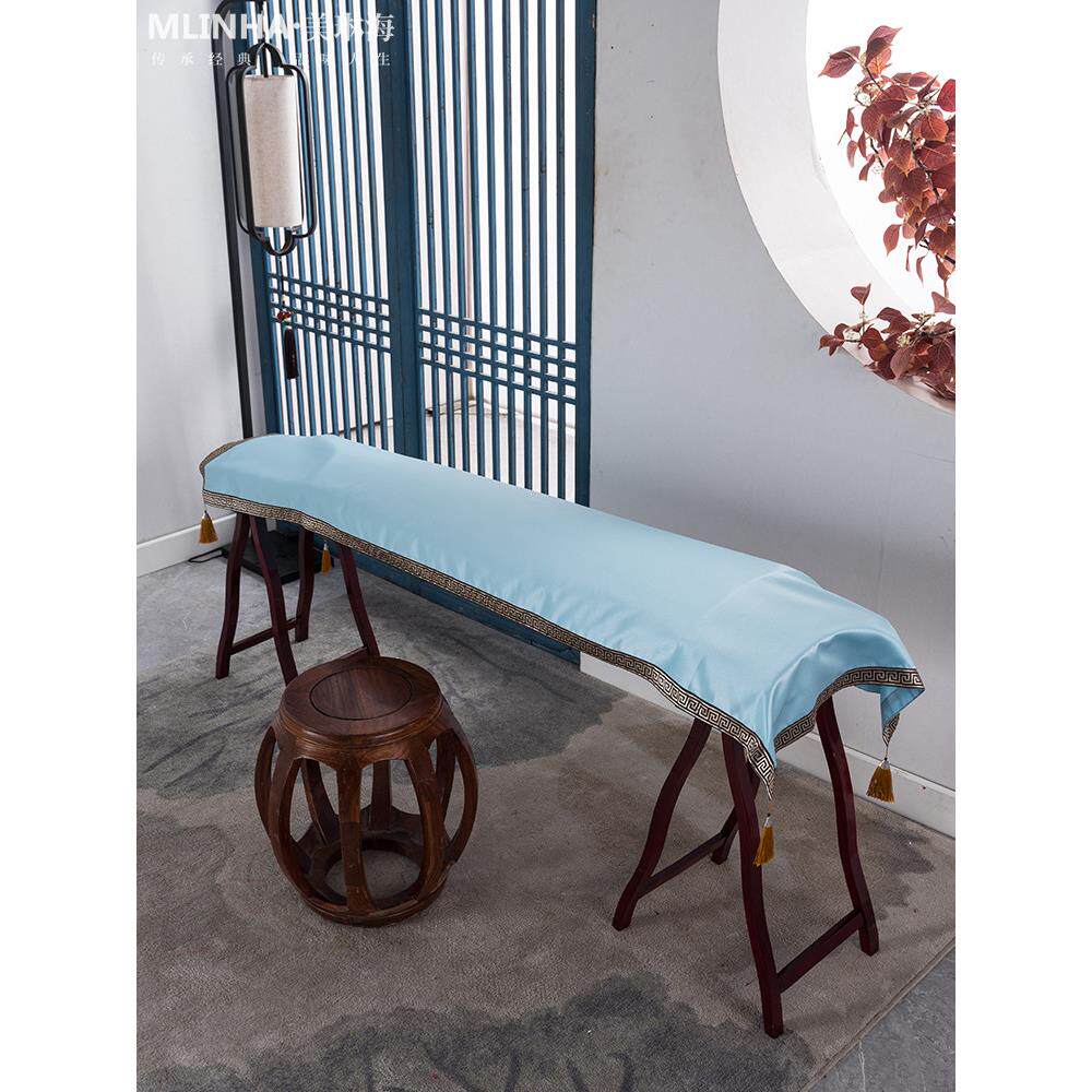 古筝防尘罩布新中国风加厚绸缎纯色简约钢琴布钢琴披肩163Cm165Cm