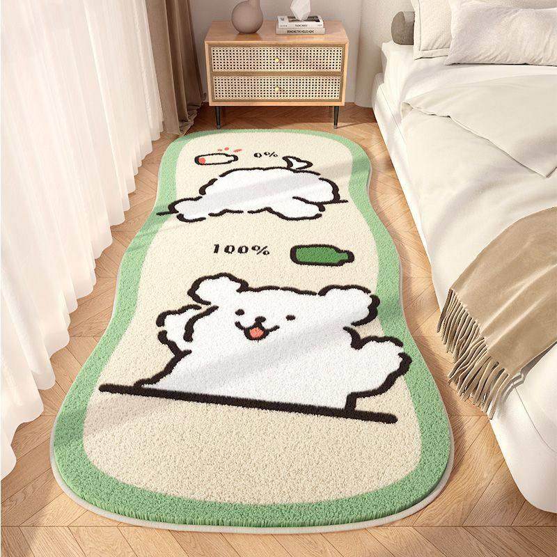 卧室床边毯线条小狗长条地毯可爱卡通细沙羊绒家居沙发地毯飘窗垫,居家布艺,床边毯,淘宝优惠券,粉丝福利购,淘宝优惠卷