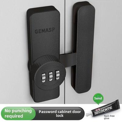 无打孔防盗密码锁柜门锁柜锁鞋柜抽屉文件双门锁门锁衣柜