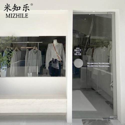 圆方形简约现代实心铝合金玻璃门大门把手推拉实木服装店把手定制