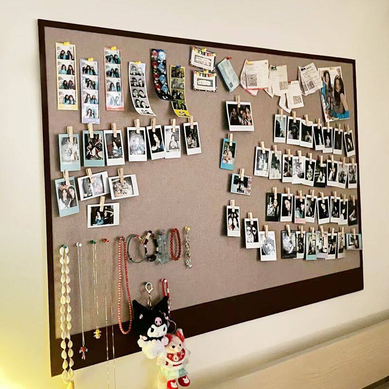 毛毡板墙贴照片墙自粘免打孔ins留言板桌面客厅卧室玄关墙面装饰