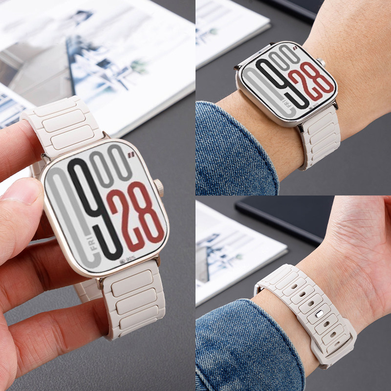 适用REDMI手表5表带红米手表5/4秋冬硅胶表带红米watch4升级款运动redmi wacth5手表链男女小米9pro/8pro表带