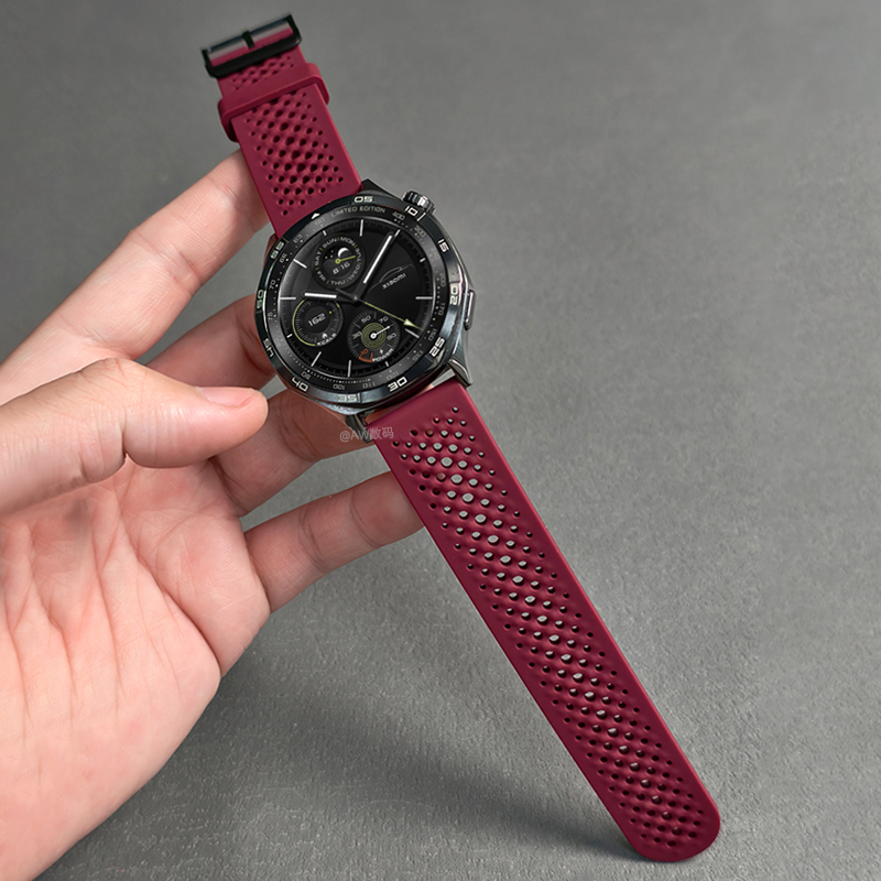 适用小米手表S4表带Xiaomi Watch S4 sport网孔透气硅胶表带运动WatchS4/S3夏天腕带S2/S1/Color非原装手表带