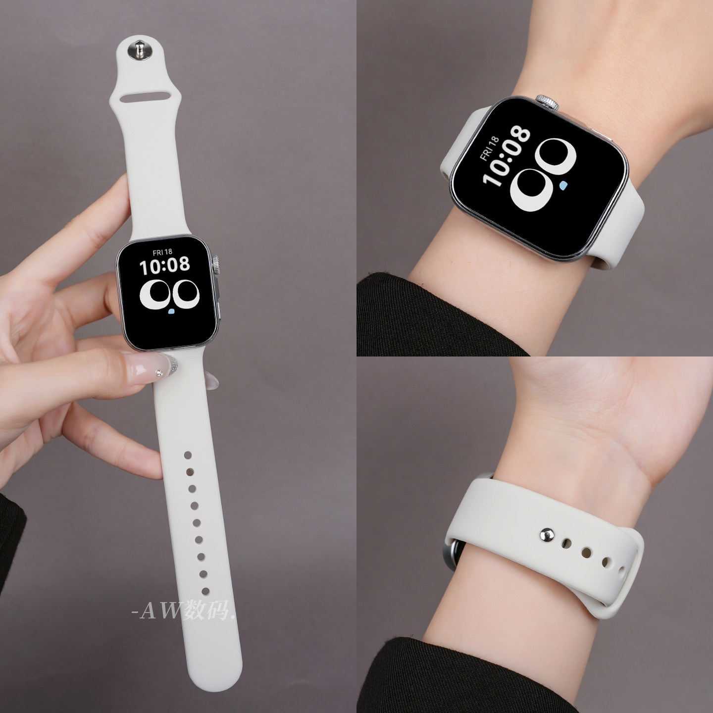 新款星光色适用华为FIT4表带watchfit5手表女款fit3专用液态反扣硅胶三四代智能运动pro夏天透气男士高级腕带