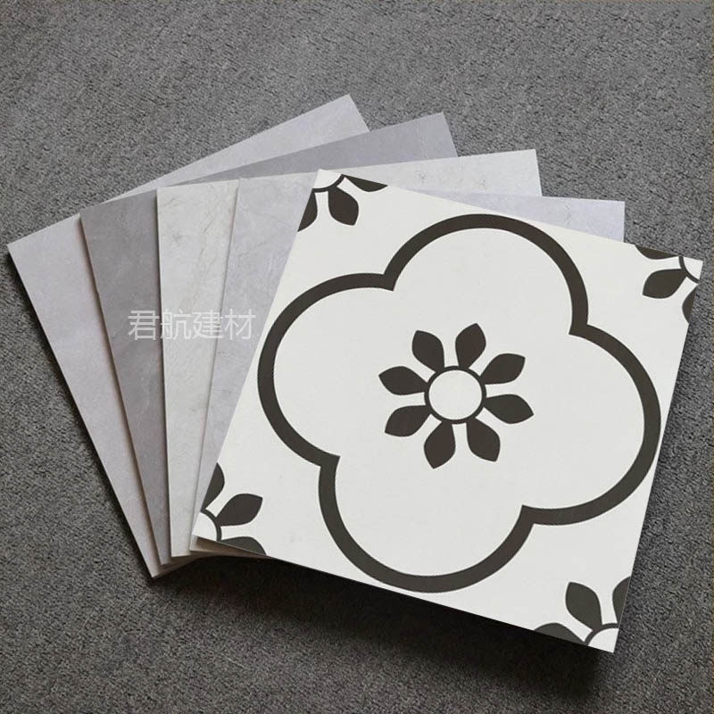 广东佛山300x300阳台厨房卫生间灰色露台防滑耐磨花砖仿古小地砖