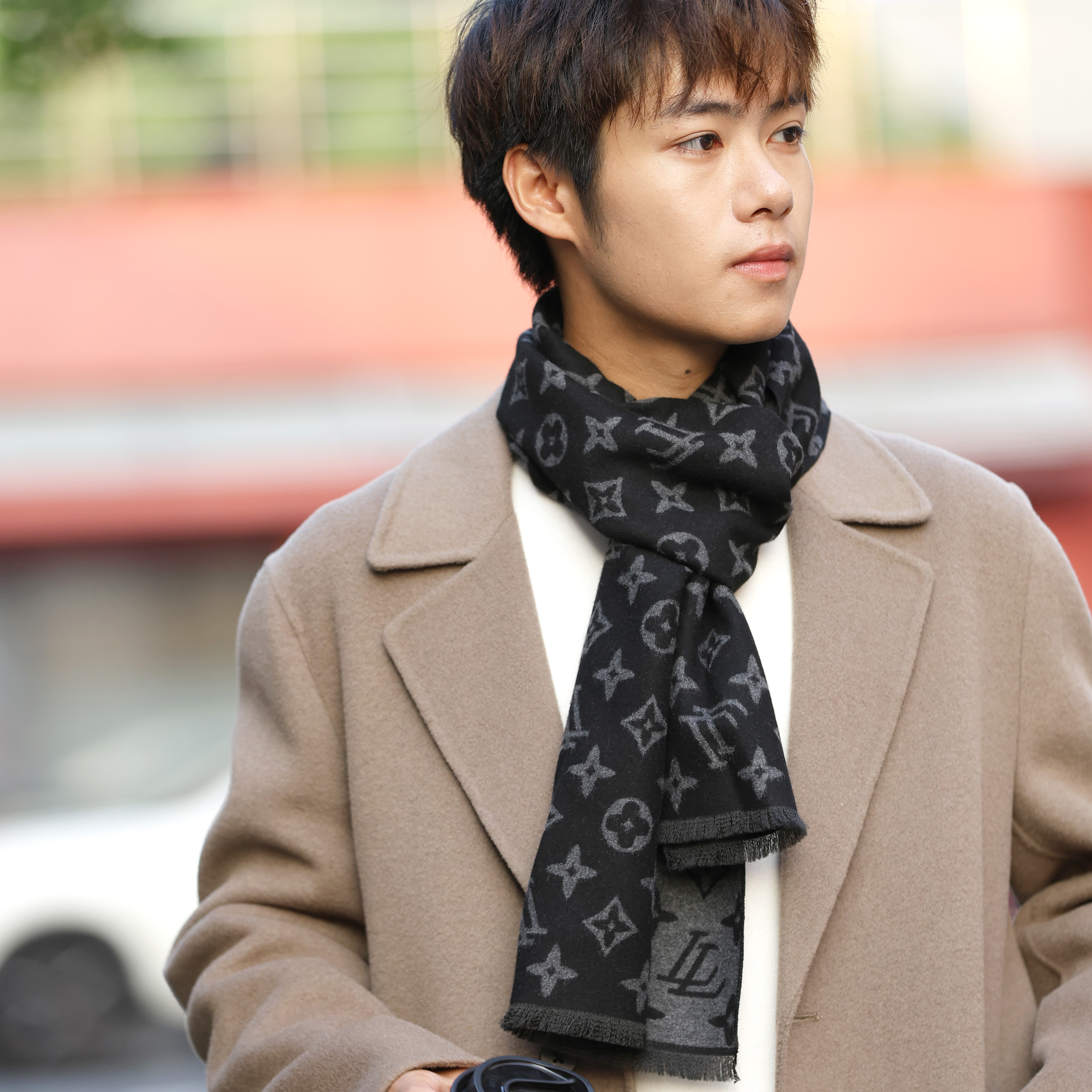 2025秋冬季围巾围脖礼盒仿羊绒男士保暖加厚商务韩版休闲百搭送礼