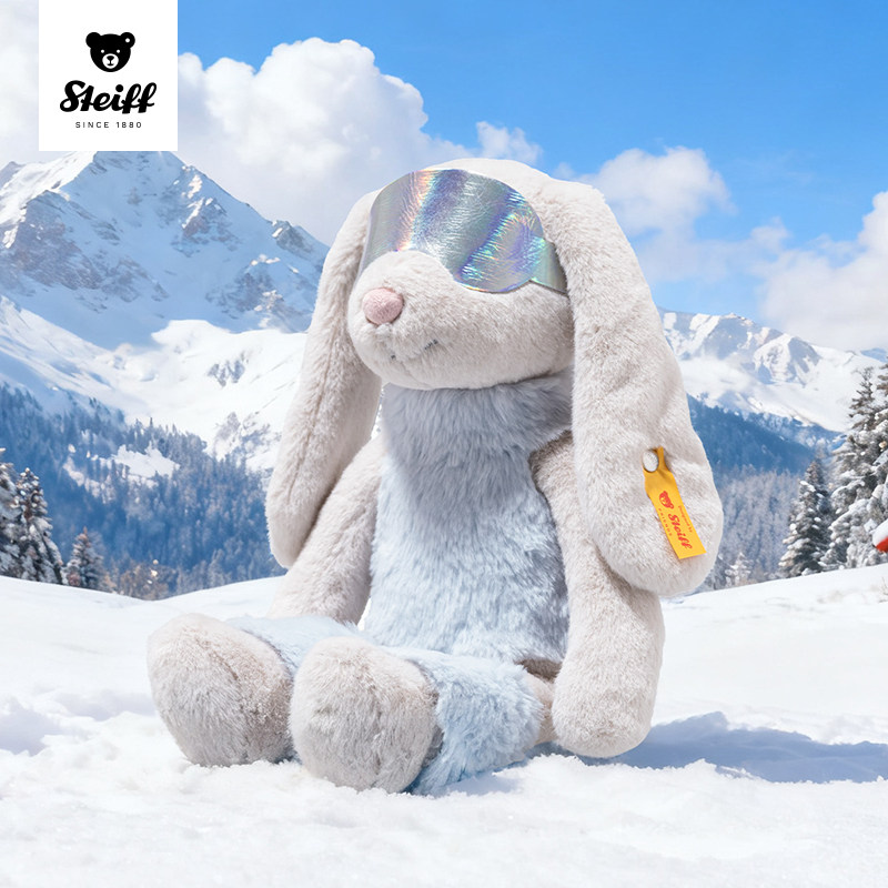 德国Steiff史戴芙滑雪的兔子哈比情侣礼物绒玩偶生日送礼