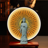 观音佛光普照心经佛像背光佛龛禅意玄关背景灯佛光圈灯台摆设摆件