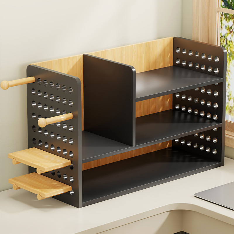 书架桌面置物架桌上洞洞板家用学习书桌多层办公室工位收纳展示架