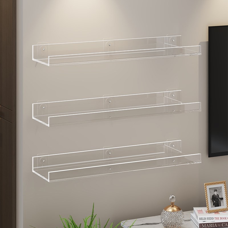 亚克力动物模型展示架墙上一字隔板整理架儿童小汽车收纳恐龙玩具