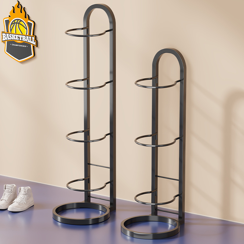 篮球收纳架落地折叠足球排球摆放架子家用篮球置物架运动器材收纳