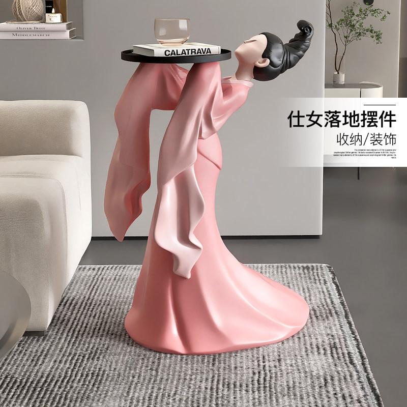 国风唐仕女大型落地摆件客厅电视柜沙发边几家居饰品乔迁新居礼品