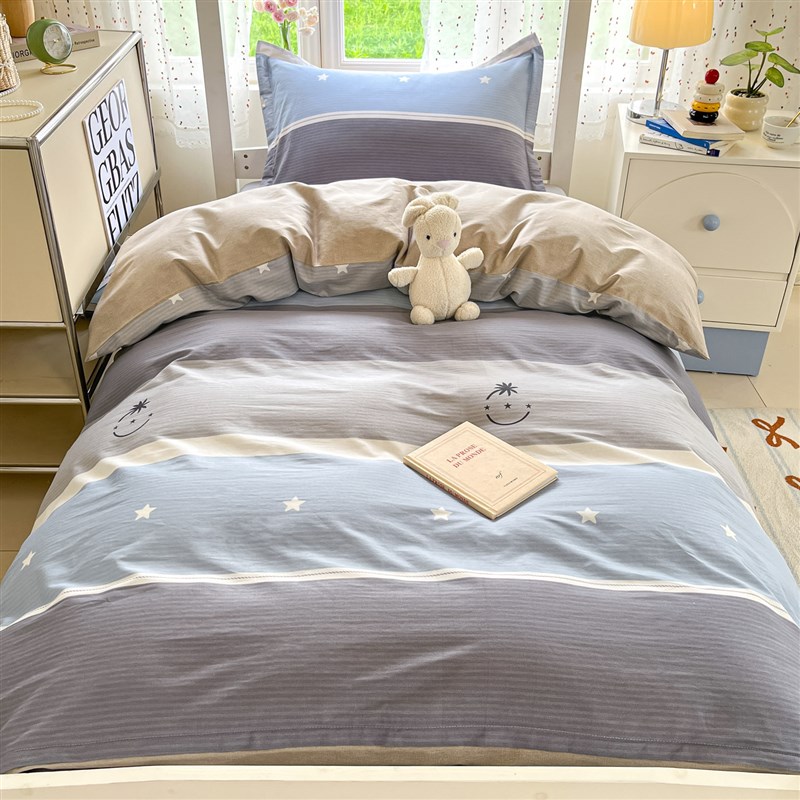 纯棉学生宿舍床上三件套100全棉寝室上下铺被套床单被子芯全套装