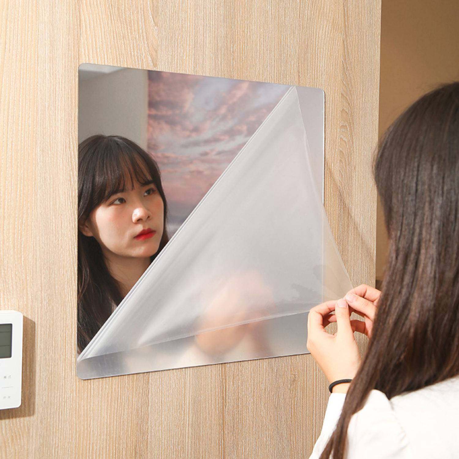 衣柜玻璃软镜子内装隐形墙镜衣帽间全身穿衣镜衣橱里面的内置贴片