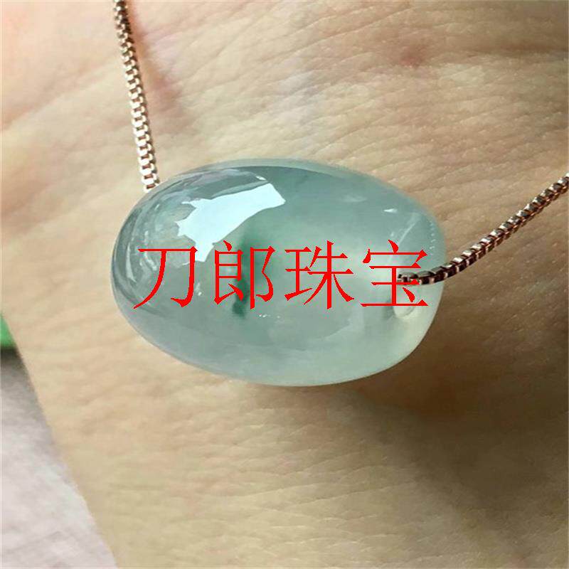 路路通吊坠冰种飘花桶珠转运单珠