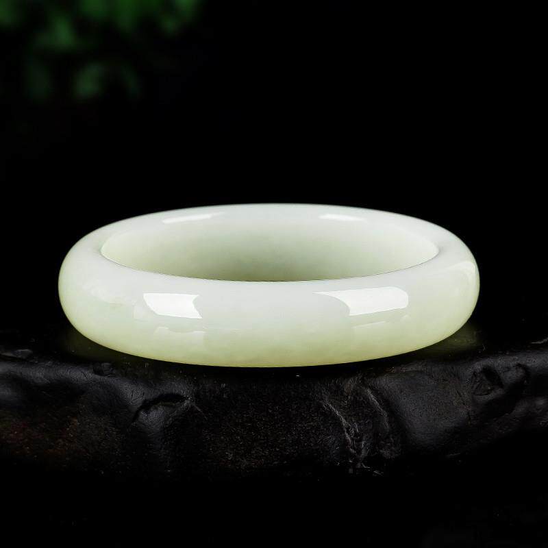 新疆和田玉色手镯天然昆仑羊脂白玉玉镯子送女朋友闺蜜款精品手饰