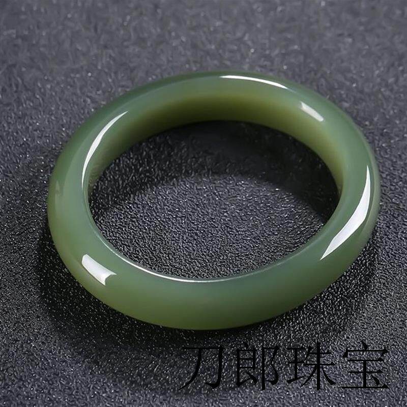 且末蓝手镯高端玉石镯子女青玉手