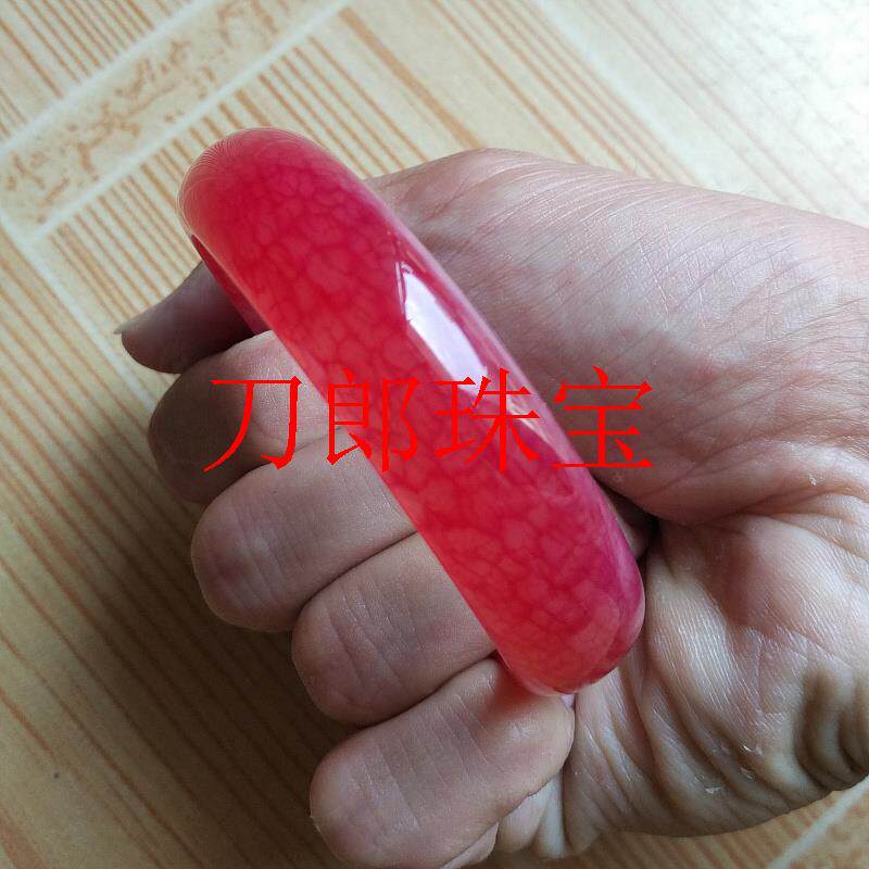 老矿鸡血石玛瑙老坑旺夫岫玉手镯