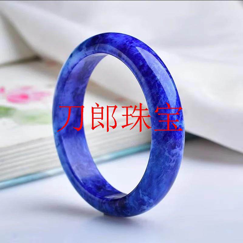 舒俱来手镯南非矿桃花玉皇家紫老料樱花粉星际蓝苏纪青金石玉镯子