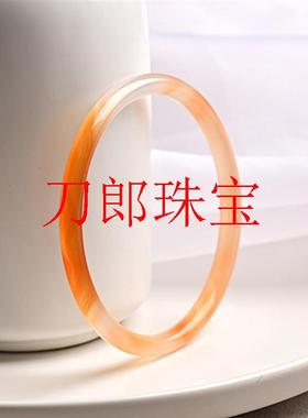 精品冰彩玛瑙手镯蜜糖细条叮当镯